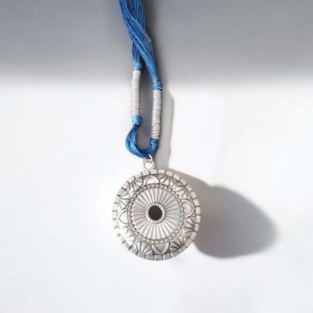 Blue and Silver Pendant necklace